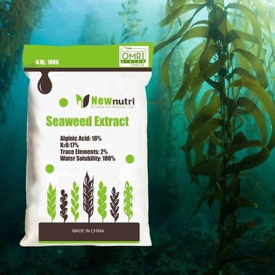 8% Alginic Acid 100% Water Soluble Seaweed Extract Powder Fertilizer
